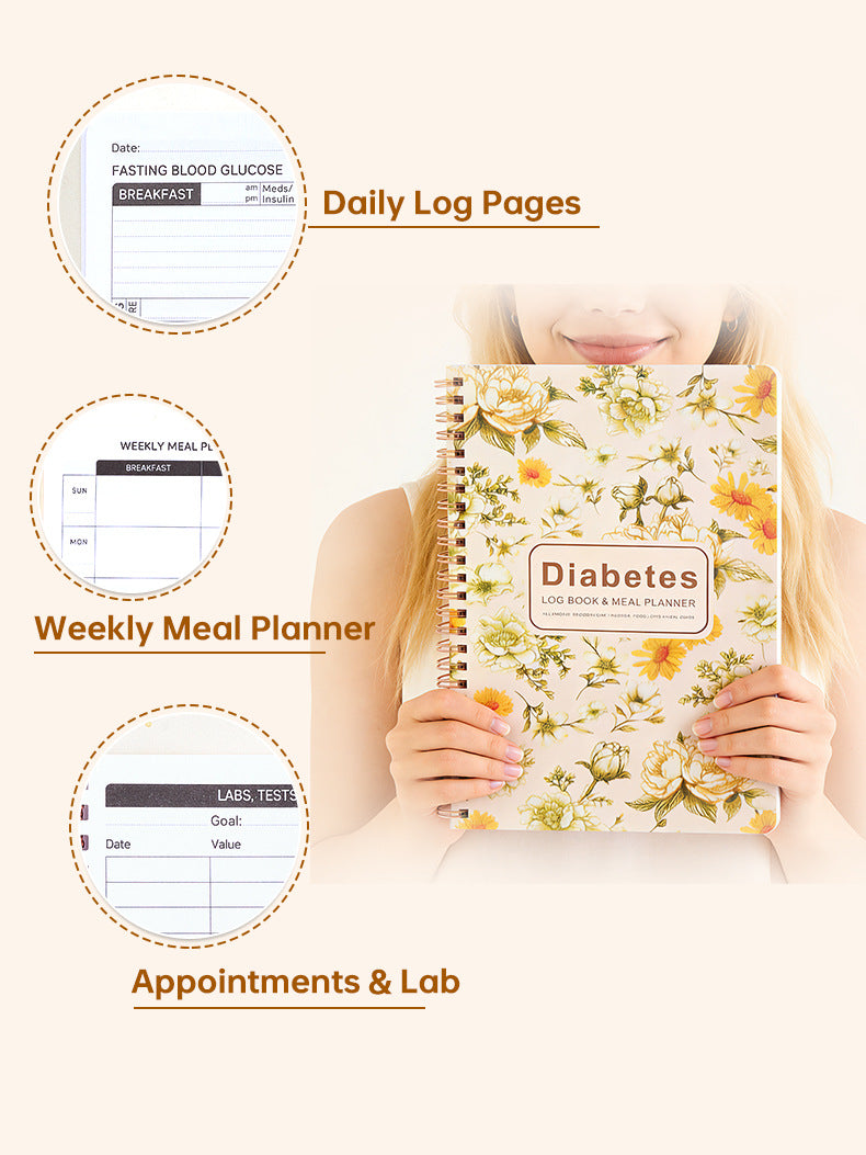 Daily Meal Planner & Food Journal Notebook | Diet, Nutrition, Water & Lifestyle Tracking Spiral Logbook