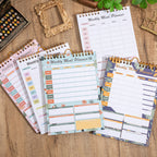 Tear‑Off Horizontal Meal Planner Pad