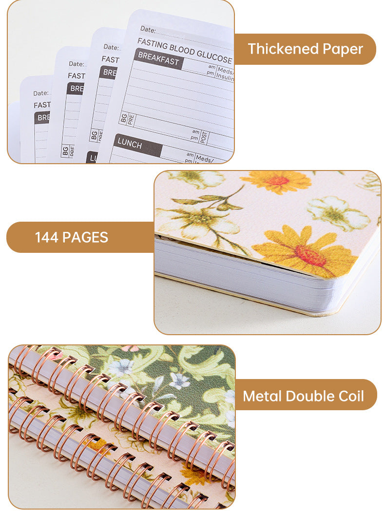 Daily Meal Planner & Food Journal Notebook | Diet, Nutrition, Water & Lifestyle Tracking Spiral Logbook