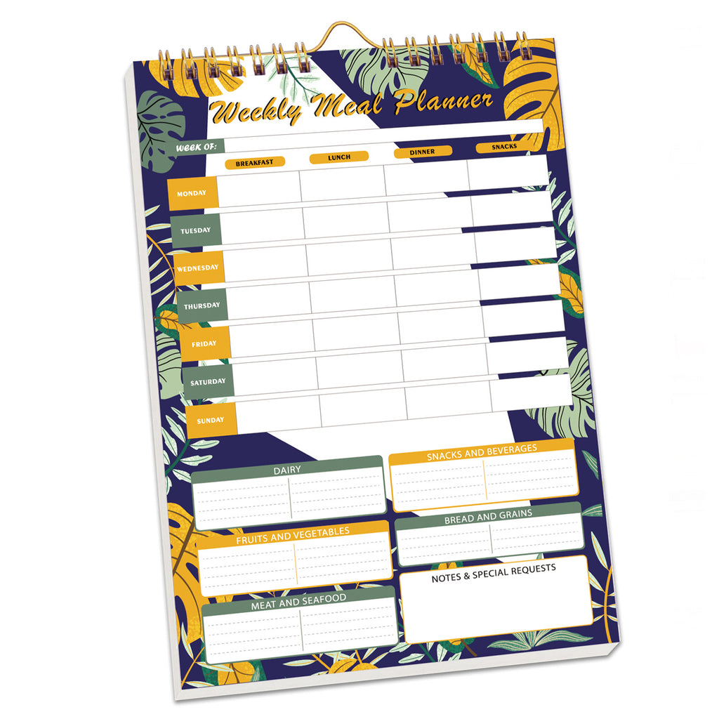 Tear‑Off Horizontal Meal Planner Pad